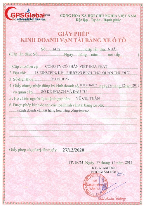 Làm giấy phép kinh doanh vận tải tại Lạng Sơn