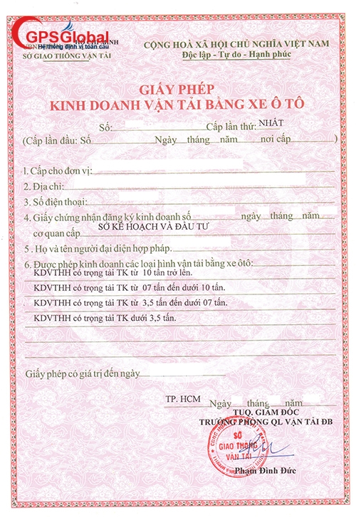 Làm giấy phép kinh doanh vận tải tại Thái Nguyên