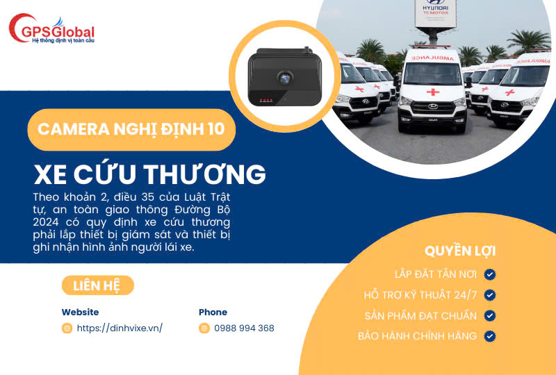 Camera nghị định 10 xe cứu thương