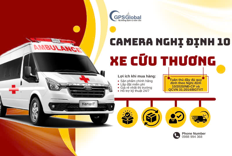Camera nghị định 10 xe cứu thương
