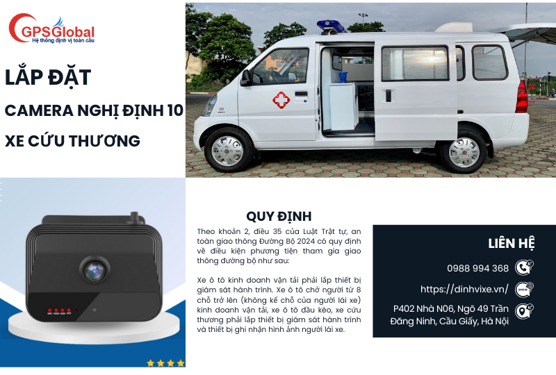 Camera nghị định 10 xe cứu thương