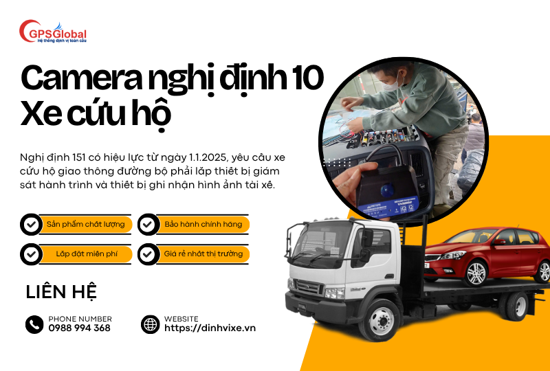 Camera nghị định 10 xe cứu hộ