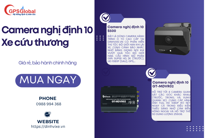 Camera nghị định 10 xe cứu thương