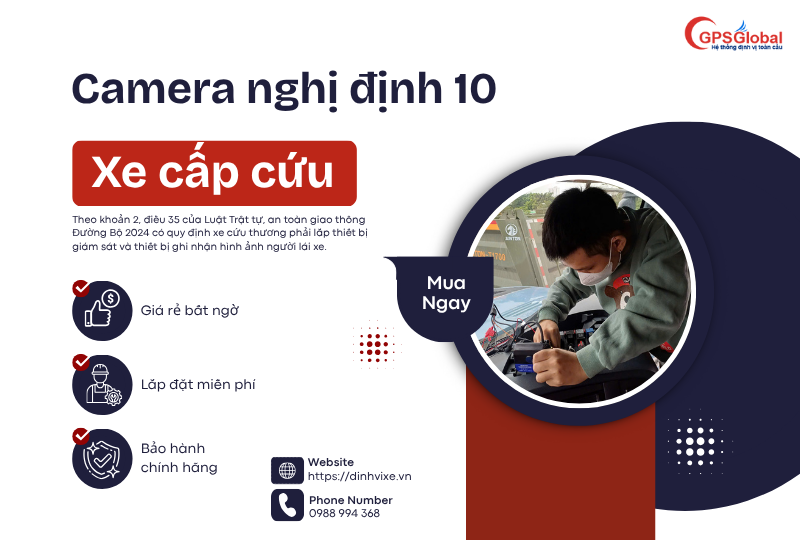 Camera nghị định 10 xe cứu thương