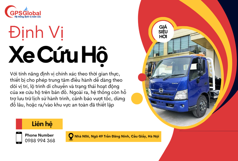 Định vị xe cứu hộ